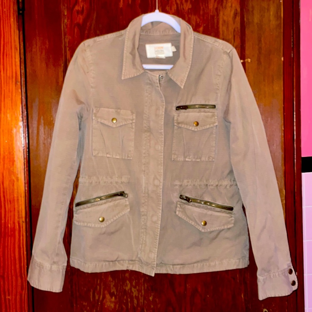 NWOT J Crew button down + zipper jacket